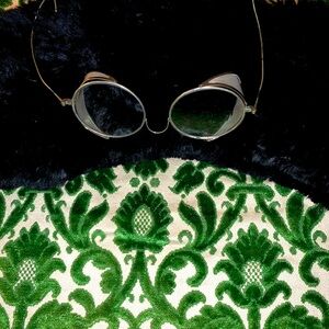 Steampunk silver tone Metal Frame Glasses